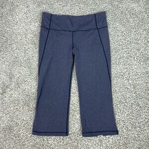 Lululemon Pants Women 12 Blue High Rise Capri Yoga Athletic Leggings Workout Gym